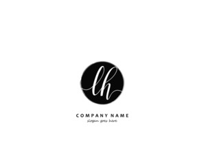 LH Initial letter logo template vector