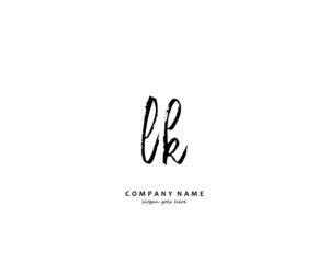 LK Initial letter logo template vector