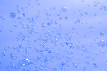 soap bubbles on a blue background