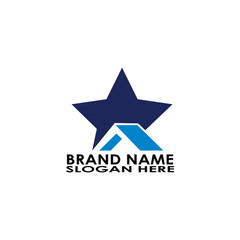 Obraz premium logo star with home simple for business design vector