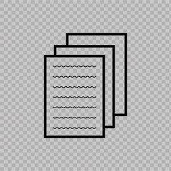 Copy icon on transparent background. Vector