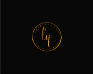LQ Initial letter logo template vector