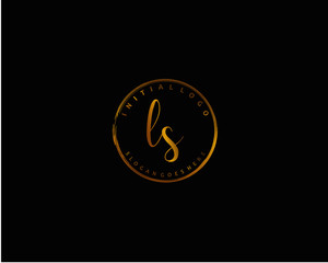 LS Initial letter logo template vector