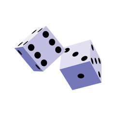 Vector illustration of two dice
