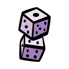 Vector illustration of two dice