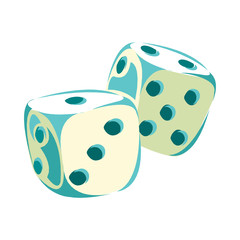 Vector illustration of two dice