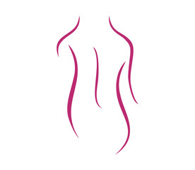 women body logo template design vector