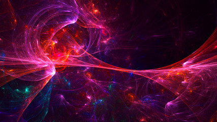 3D rendering multicolored abstract fractal