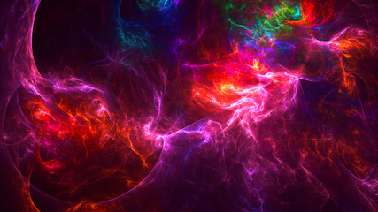 3D rendering multicolored abstract fractal
