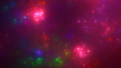 3D rendering multicolored abstract fractal