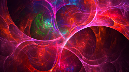 3D rendering multicolored abstract fractal