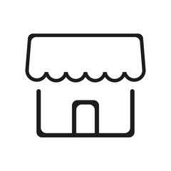 Store Social Media Icon Isolated On White Background. Shopping Symbol Modern Simple Vector For Web Site Or Mobile App