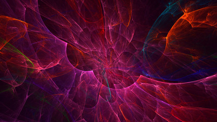 3D rendering multicolored abstract fractal