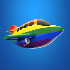 Plane and transport concept - 3D Illustration