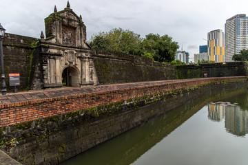 Fototapeta na wymiar Main gate of Fort Santiago at Intramuros