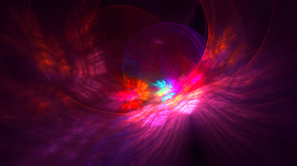 3D rendering multicolored abstract fractal
