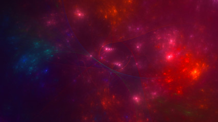 3D rendering multicolored abstract fractal