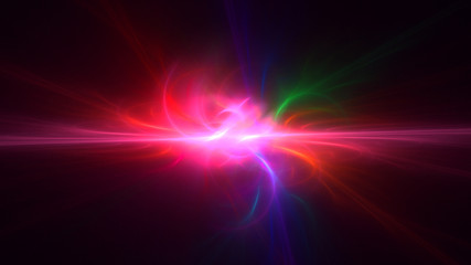 3D rendering multicolored abstract fractal