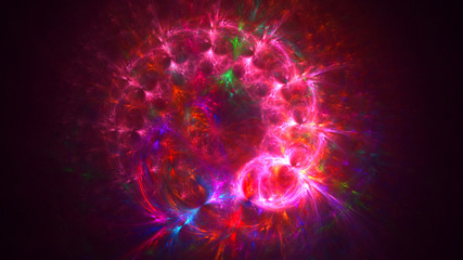 3D rendering multicolored abstract fractal