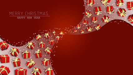 Merry Christmas and Happy New Year background