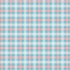 Light blue Gingham pattern. Texture from squares for - plaid, tablecloths, clothes, shirts, dresses, paper, bedding, blankets, quilts and other textile products. Vector illustration EPS 10