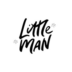 Little man hand drawn inscription little man