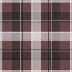 Brown Gingham pattern. Texture from squares for - plaid, tablecloths, clothes, shirts, dresses, paper, bedding, blankets, quilts and other textile products. Vector illustration EPS 10