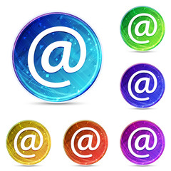 Email address icon digital abstract round buttons set illustration