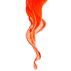 Splash fluid. 3d illustration, 3d rendering.