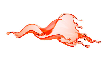 Splash fluid. 3d illustration, 3d rendering.