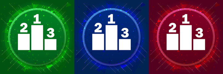 Podium icon elegant modern design abstract buttons set illustration