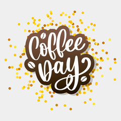 1 October International coffee day Logo. World Coffee day Logo Icon vector illustration on white background.