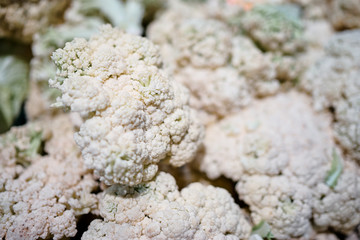 Сauliflower textured background. Vegetable market.