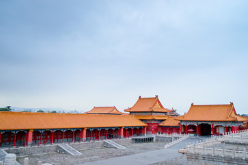 Fototapeta na wymiar Ancient royal palaces of the Forbidden City in Beijing, China.