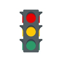 Classic traffic lights icon. Flat illustration of classic traffic lights vector icon for web design