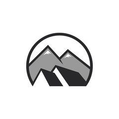 adventure outdoor peak of Mountain logo design vector template