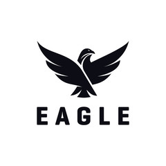 eagle silhouette logo design vector