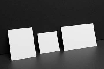 3D render template for photo cards