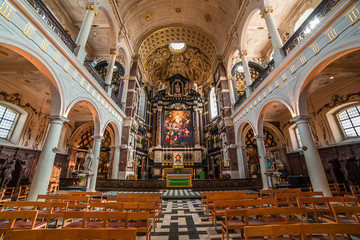 Interiors of Saint Charles Borromee church, Anvers, Belgium
