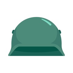 Army helmet icon. Flat illustration of army helmet vector icon for web design