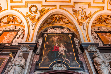 Interiors of Saint Charles Borromee church, Anvers, Belgium