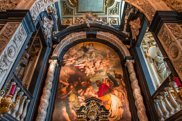 Interiors of Saint Charles Borromee church, Anvers, Belgium
