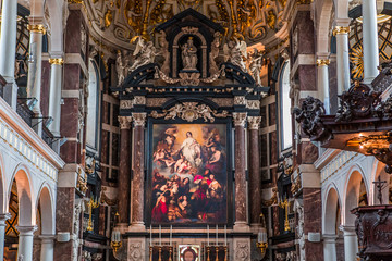 Interiors of Saint Charles Borromee church, Anvers, Belgium
