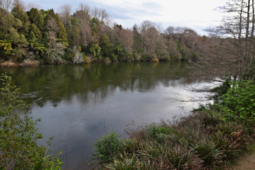 Fototapeta na wymiar the Waikato River in Hamilton