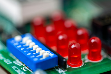 Abstract of modern electronic circuit board for banner advertising