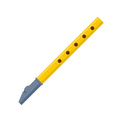 Classic flute icon. Flat illustration of classic flute vector icon for web design