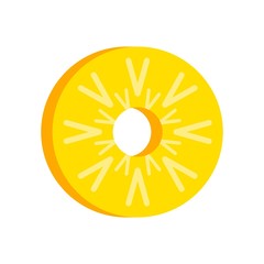 Piece of pineapple icon. Flat illustration of piece of pineapple vector icon for web design