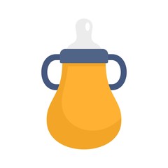 Baby water bottle icon. Flat illustration of baby water bottle vector icon for web design