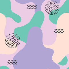 Abstract avangarde retro background with multicolored geometric shapes