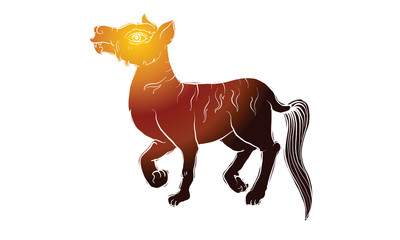 Thai traditional tattoo, Thai traditional painting in temple, vector